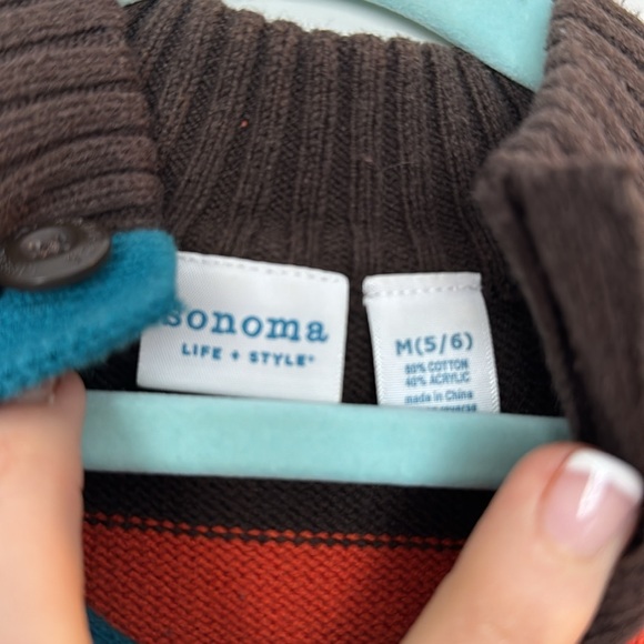 SONOMA SZ 5/6 Brown and Orange Sweater - Picture 2 of 3